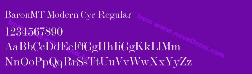 BaronMT Modern Cyr RegularPreview