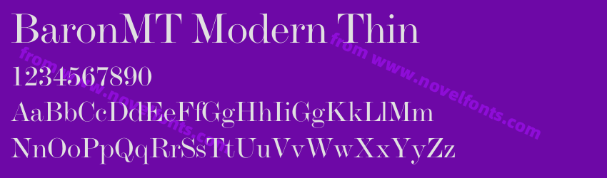 BaronMT Modern ThinPreview BaronMT Modern ThinPreview