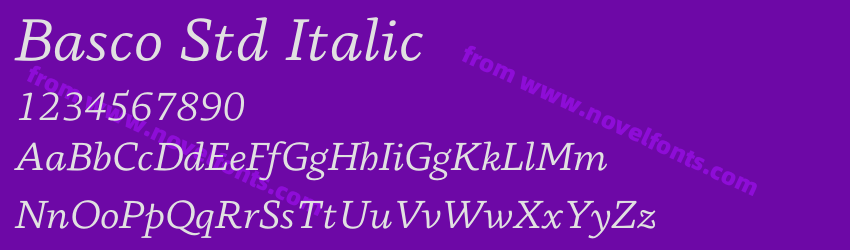 Basco Std ItalicPreview Basco Std ItalicPreview
