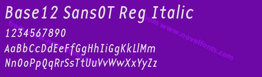 Base12 SansOT Reg ItalicPreview