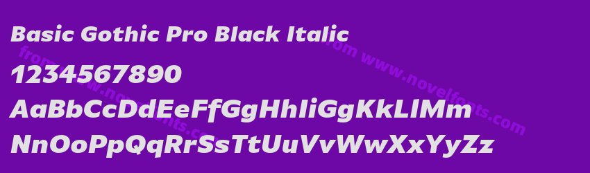 Basic Gothic Pro Black ItalicPreview Basic Gothic Pro Black ItalicPreview