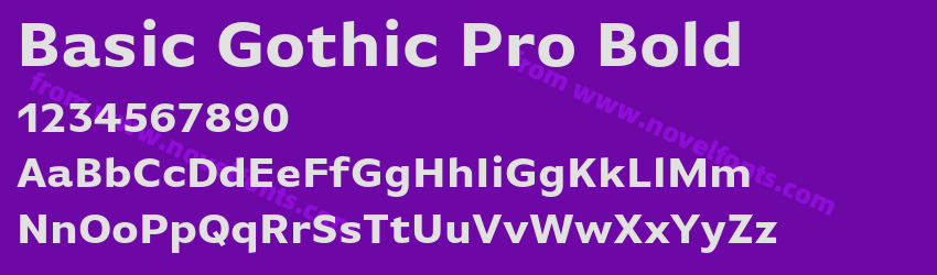 Basic Gothic Pro BoldPreview Basic Gothic Pro BoldPreview