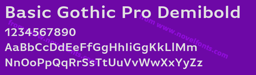 Basic Gothic Pro DemiboldPreview Basic Gothic Pro DemiboldPreview