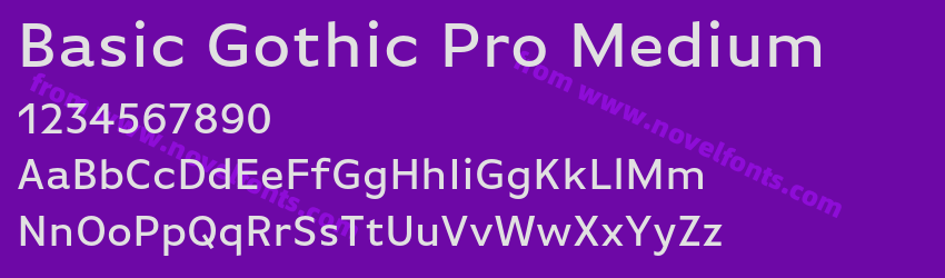 Basic Gothic Pro MediumPreview Basic Gothic Pro MediumPreview