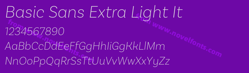 Basic Sans Extra Light ItPreview Basic Sans Extra Light ItPreview