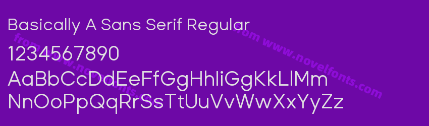 Basically A Sans Serif RegularPreview Basically A Sans Serif RegularPreview