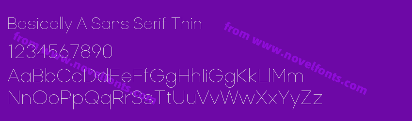 Basically A Sans Serif ThinPreview Basically A Sans Serif ThinPreview
