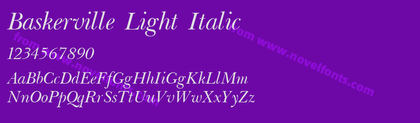 Baskerville Light ItalicPreview Baskerville Light ItalicPreview