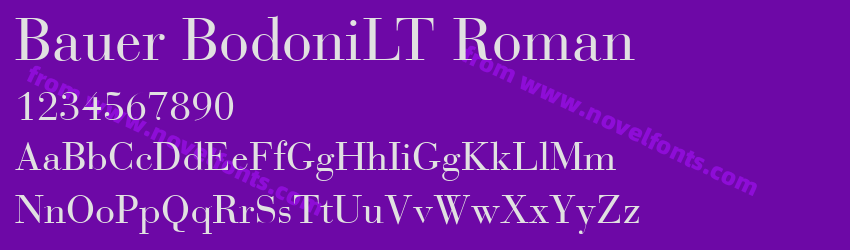 Bauer BodoniLT RomanPreview Bauer BodoniLT RomanPreview