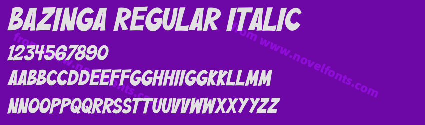 Bazinga Regular ItalicPreview Bazinga Regular ItalicPreview