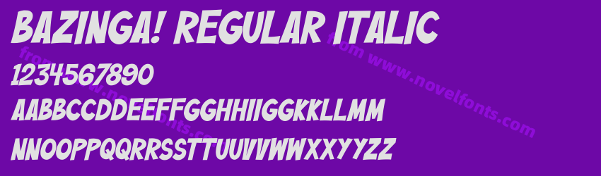 Bazinga! Regular ItalicPreview
