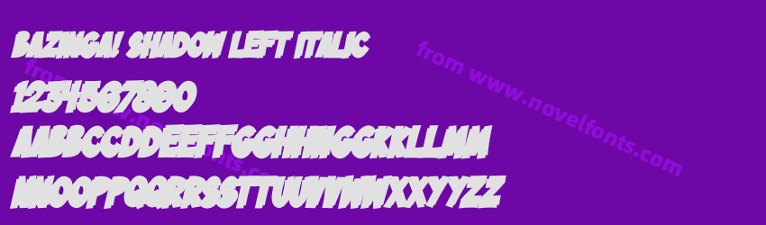 Bazinga! Shadow Left ItalicPreview Bazinga! Shadow Left ItalicPreview