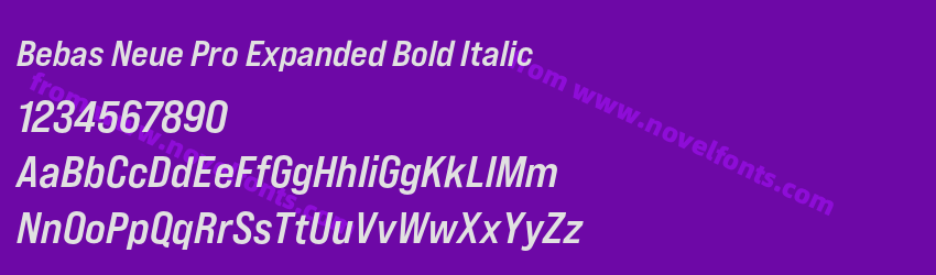 Bebas Neue Pro Expanded Bold ItalicPreview
