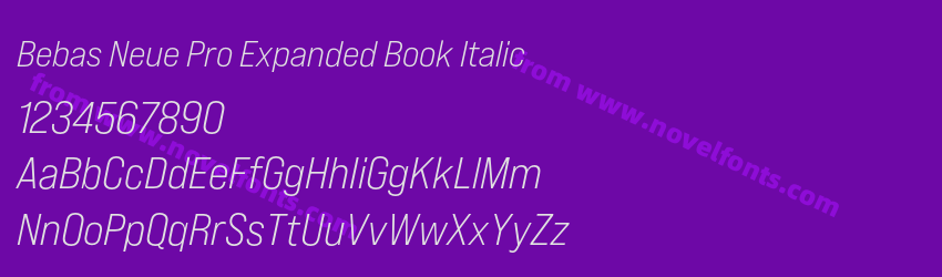 Bebas Neue Pro Expanded Book ItalicPreview