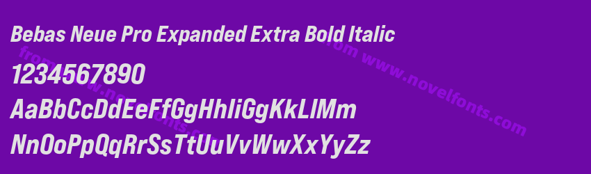 Bebas Neue Pro Expanded Extra Bold ItalicPreview