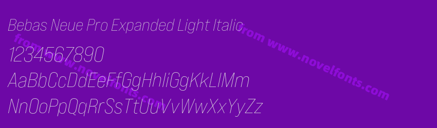 Bebas Neue Pro Expanded Light ItalicPreview Bebas Neue Pro Expanded Light ItalicPreview