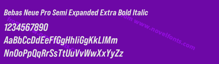 Bebas Neue Pro Semi Expanded Extra Bold ItalicPreview