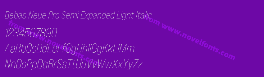 Bebas Neue Pro Semi Expanded Light ItalicPreview