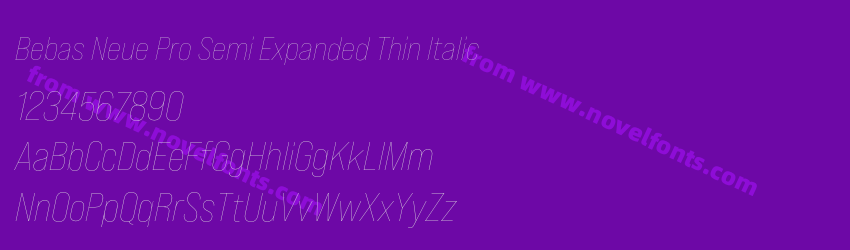 Bebas Neue Pro Semi Expanded Thin ItalicPreview