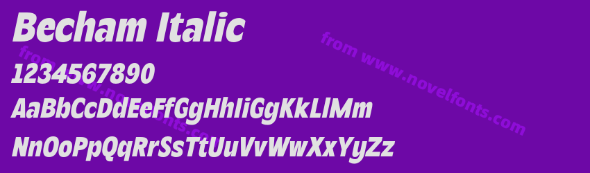 Becham ItalicPreview Becham ItalicPreview