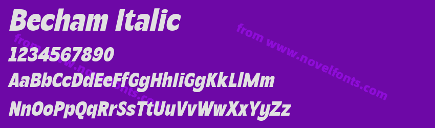 Becham ItalicPreview Becham ItalicPreview