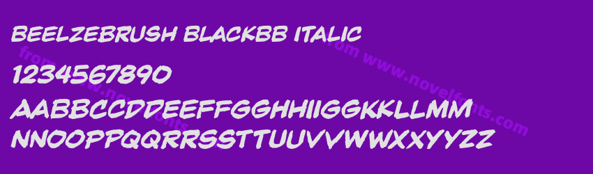 Beelzebrush BlackBB ItalicPreview Beelzebrush BlackBB ItalicPreview