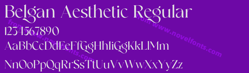 Belgan Aesthetic RegularPreview Belgan Aesthetic RegularPreview