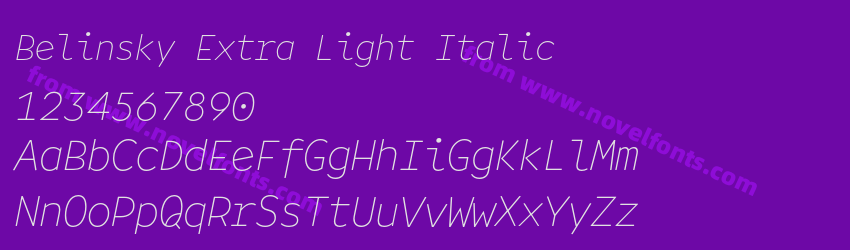 Belinsky Extra Light ItalicPreview