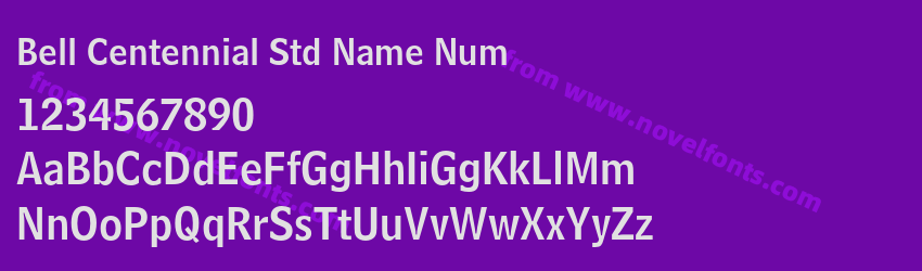 Bell Centennial Std Name NumPreview Bell Centennial Std Name NumPreview