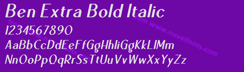 Ben Extra Bold ItalicPreview Ben Extra Bold ItalicPreview