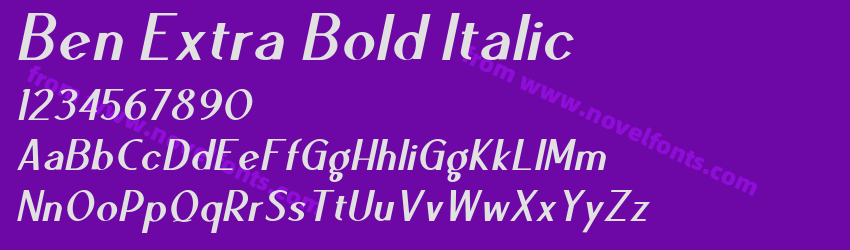 Ben Extra Bold ItalicPreview