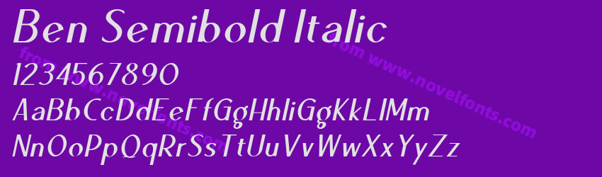 Ben Semibold ItalicPreview Ben Semibold ItalicPreview