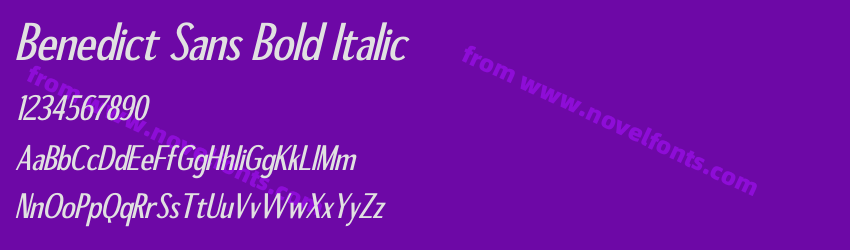 Benedict Sans Bold ItalicPreview Benedict Sans Bold ItalicPreview