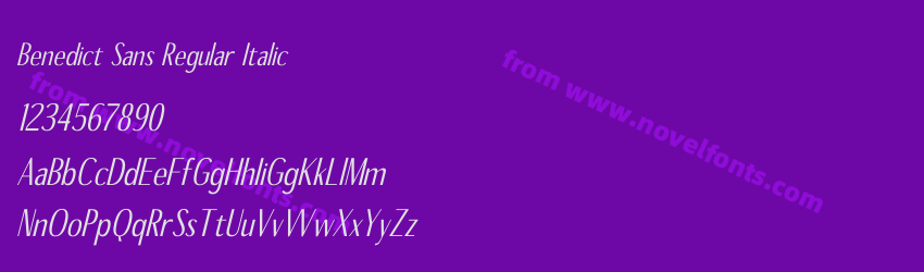 Benedict Sans Regular ItalicPreview Benedict Sans Regular ItalicPreview