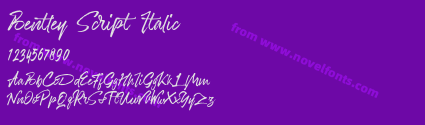 Bentley Script ItalicPreview Bentley Script ItalicPreview