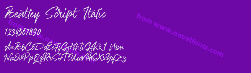 Bentley Script ItalicPreview Bentley Script ItalicPreview