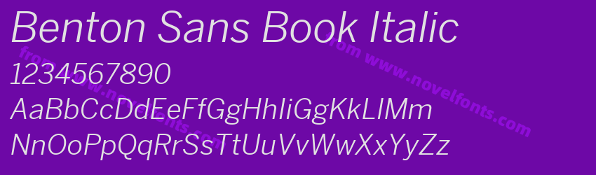 Benton Sans Book ItalicPreview Benton Sans Book ItalicPreview