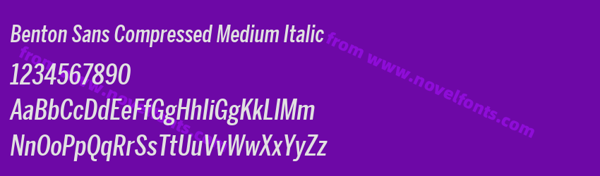 Benton Sans Compressed Medium ItalicPreview Benton Sans Compressed Medium ItalicPreview