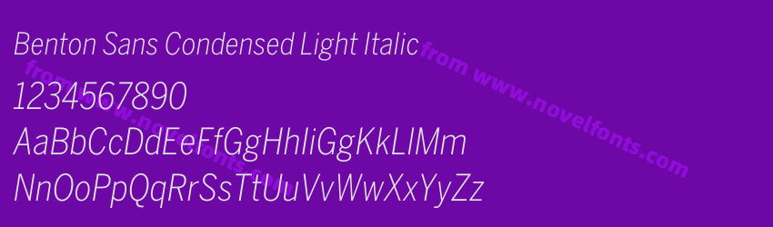 Benton Sans Condensed Light ItalicPreview Benton Sans Condensed Light ItalicPreview