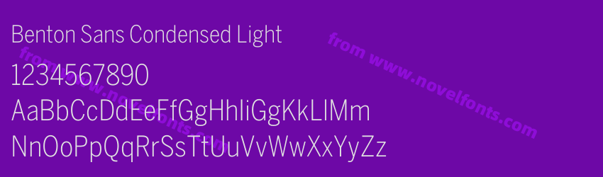 Benton Sans Condensed LightPreview Benton Sans Condensed LightPreview