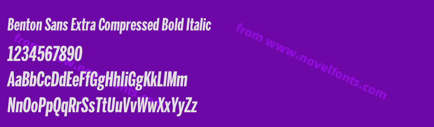 Benton Sans Extra Compressed Bold ItalicPreview Benton Sans Extra Compressed Bold ItalicPreview