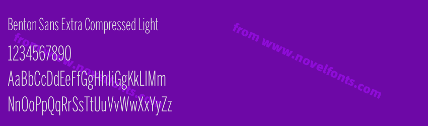 Benton Sans Extra Compressed LightPreview Benton Sans Extra Compressed LightPreview