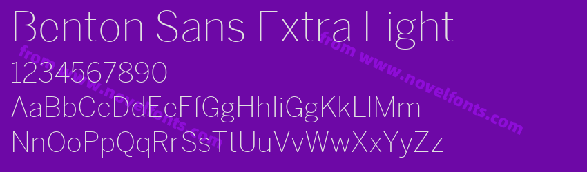 Benton Sans Extra LightPreview