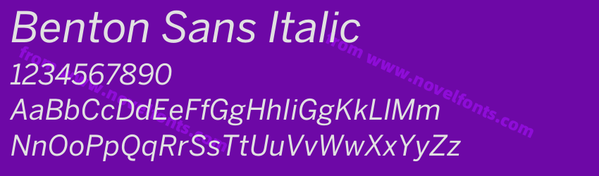 Benton Sans ItalicPreview Benton Sans ItalicPreview