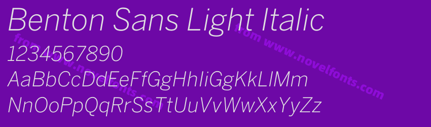 Benton Sans Light ItalicPreview