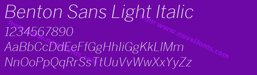 Benton Sans Light ItalicPreview Benton Sans Light ItalicPreview