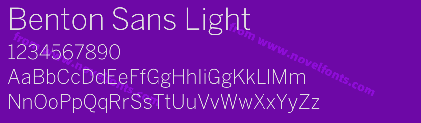 Benton Sans LightPreview Benton Sans LightPreview