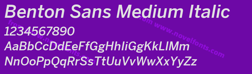 Benton Sans Medium ItalicPreview Benton Sans Medium ItalicPreview