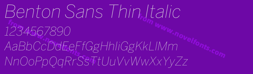 Benton Sans Thin ItalicPreview