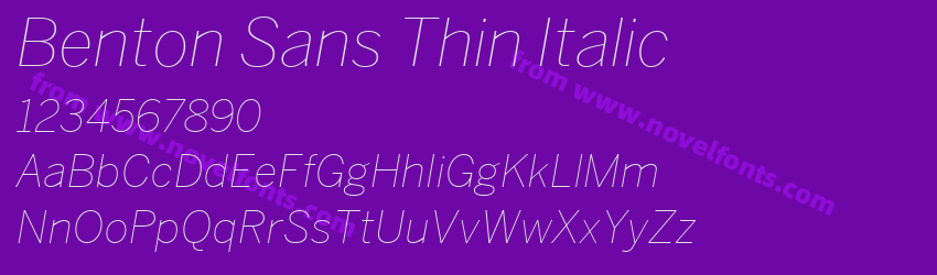 Benton Sans Thin ItalicPreview Benton Sans Thin ItalicPreview